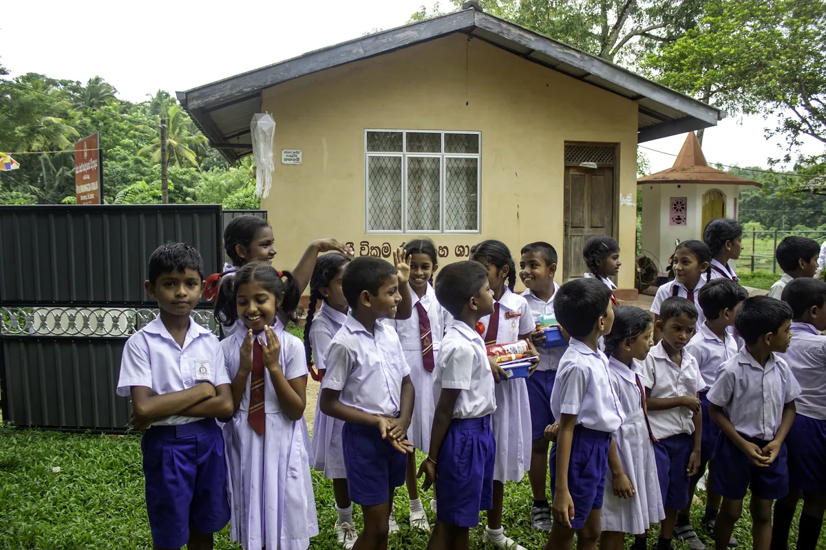 GCH donation happy children school supplies Beruwala